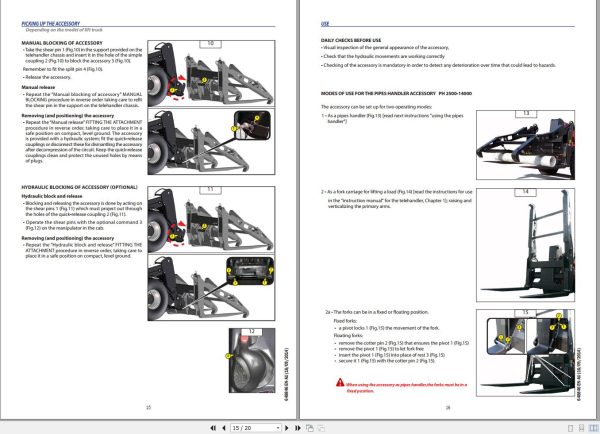 Manitou Pipes Handler PH2500 PH14000 User Manual 648846 EN AU 1