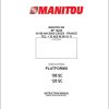 Manitou Platform 100SC 120SC Instructions Manual 647085