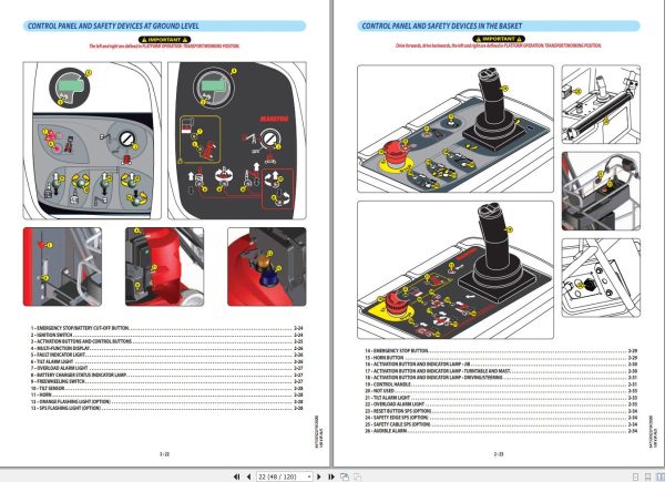 Manitou Platform 100VJRAUS 100VR Operators Manual 647530 EN 1