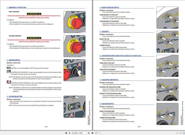 Manitou Platform 150AETJC to 150AETJC3D Operators Manual 647536 1
