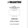 Manitou Platform 160ATJ 180ATJ Instruction Hand Book 547370 SV