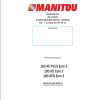 Manitou Platform 160ATJ PLUS Euro3 to 180ATJS Euro3 Instruction Manual 547408