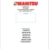 Manitou Platform 160ATJE3 to 180ATJ2E3RC Instructions Manual 647400