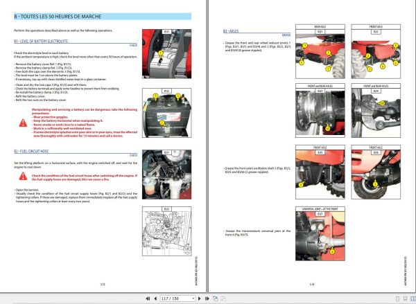 Manitou Platform 160ATJE3 to 180ATJ2E3RC Instructions Manual 647400 1