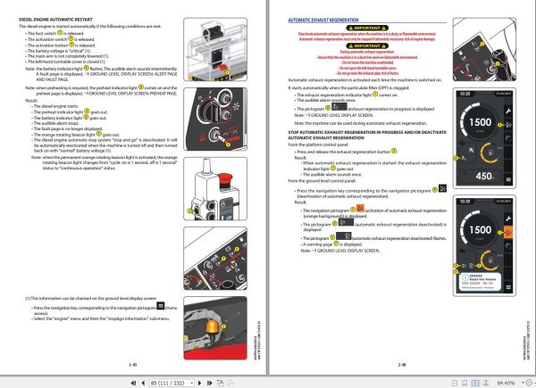 Manitou Platform 260TJPST5S1 280TJST5S1 Operators Manual 647816EN USM1A022021 1