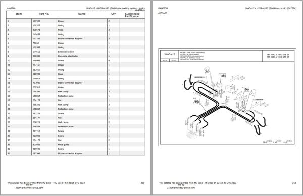 Manitou Telehandlers MT 1440 A 100D ST5 S1 MT 1840 A 100D ST5 S1 Parts Catalog 647784EN 2