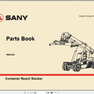 Sany Container Reach Stacker RSC45C Parts Book 10RS45010124 EN 1