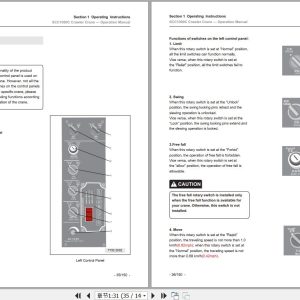Sany Crawler Crane SCC1000C Operation Manual EN 2