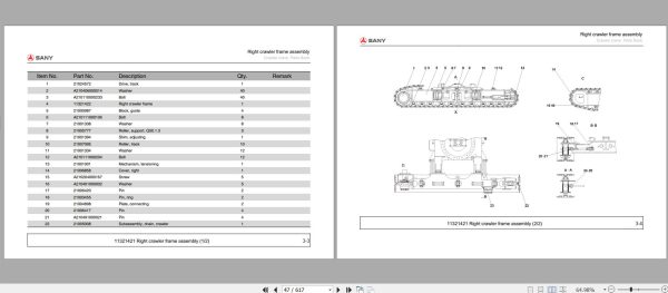 Sany Crawler Crane SCC500E Parts Book 11CC00500049 EN ZH 2