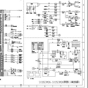 Sany Crawler Excavator SY205 SY215C Electrical Schematics EN 1