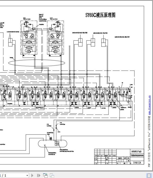Sany Crawler Excavator SY65C Hydaulic Schematics EN 1