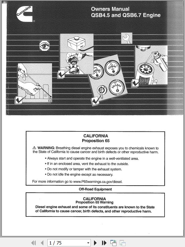 Sany Cummins Engine QSB4.5 and QSB6.7 Owner Manual EN 1