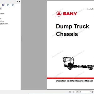 Sany Dump Truck Chassis SYM3250ZZX1E Operation and Maintenance Manual EN