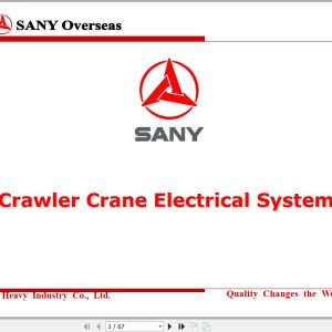 Sany Electrical System Electrical System Technical Training EN 1
