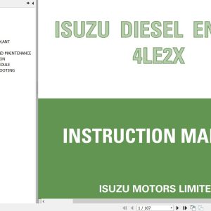 Sany Engine 4LE2X Instruction Manual IDE 6250 EN 1
