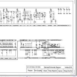 Sany Excavator SY115C SY135C Electrical and Hydraulic Schematic EN