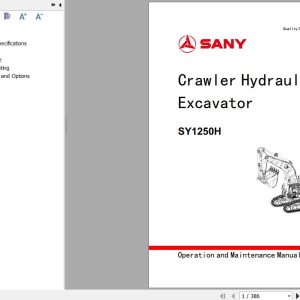 Sany Excavator SY1250H Operation and Maintenance Manual EN