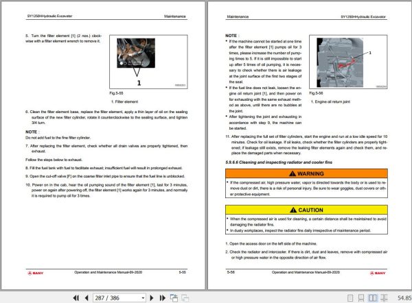 Sany Excavator SY1250H Operation and Maintenance Manual EN 2