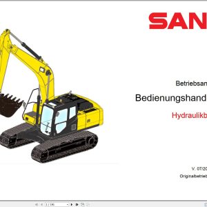 Sany Excavator SY135U Operation Manual 501053 DE 1