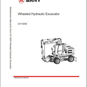 Sany Excavator SY155W Maintenance Manual and Schematic EN 1