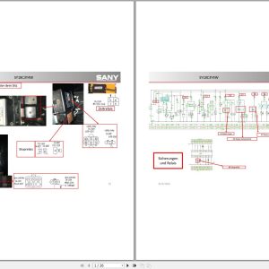Sany Excavator SY16C Electrical and Hydraulic Schematic EN DE 1