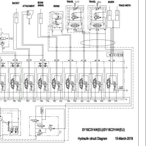 Sany Excavator SY16C SY18C Electrical and Hydraulic Schematic EN 1