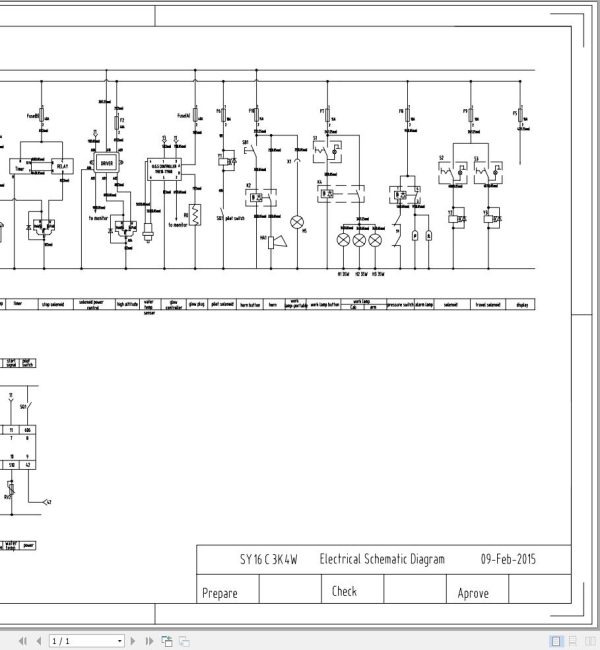 Sany Excavator SY16C SY18C Electrical and Hydraulic Schematic EN 2