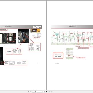 Sany Excavator SY18C Electrical and Hydraulic Schematic EN DE 1
