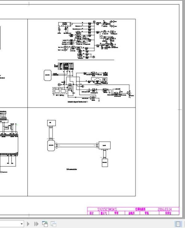 Sany Excavator SY215C 9 Electrical and Hydraulic Schematic ZH