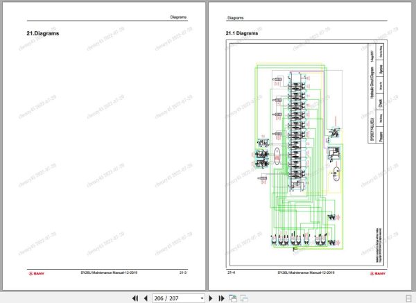 Sany Excavator SY26U Maintenance Manual and Diagram EN 2