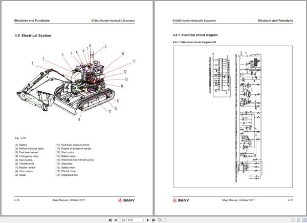 Sany Excavator SY26U Shop Manual EN 2