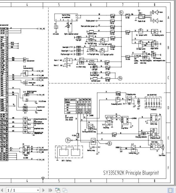 Sany Excavator SY335C 9 Electrical and Hydraulic Schematic EN ZH