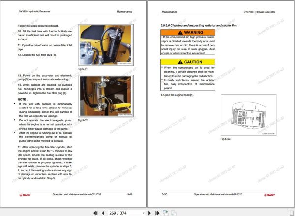 Sany Excavator SY365H 10 SY365BH 10 SY375H 10 Operation and Maintenance Manual EN 2