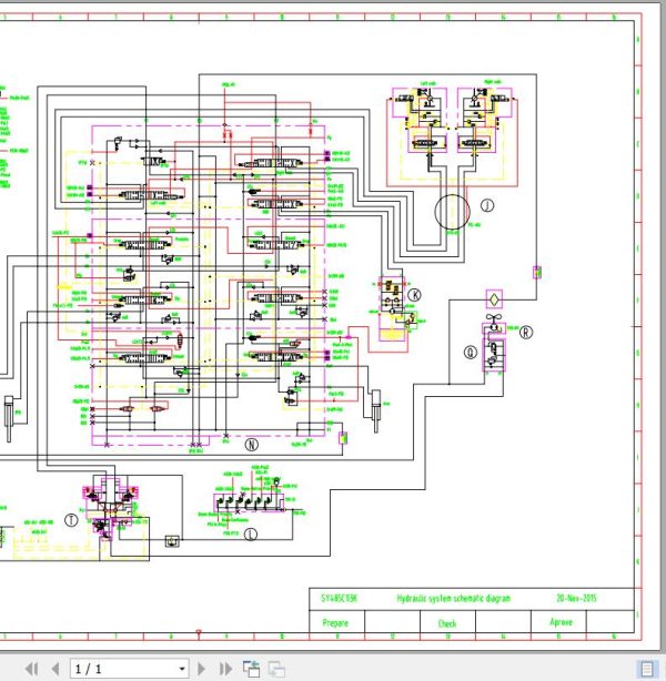Sany Excavator SY485C Electrical and Hydraulic Schematic EN 1