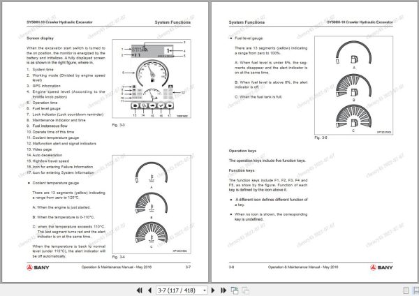 Sany Excavator SY500H 10 Operation and Maintenance Manual EN 2