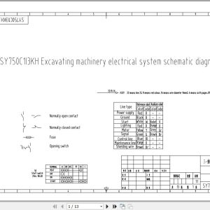 Sany Excavator SY750C Electrical and Hydraulic Schematic EN