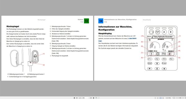 Sany Excavator SY75C Maintenance Manual and Diagram 500995 DE 2