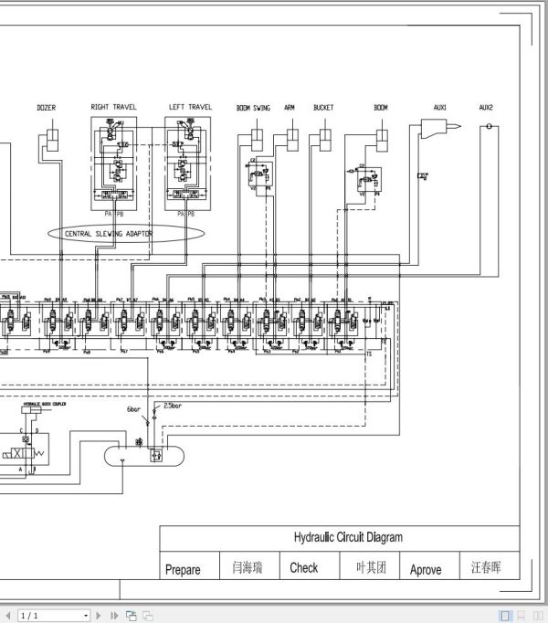 Sany Excavator SY80C Electrical and Hydraulic Schematic EN ZH 2