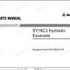 Sany Hydraulic Excavator SY16C Parts Manual SY0012BJ23718 EN