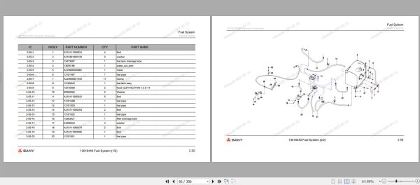 Sany Hydraulic Excavator SY16C Parts Manual SY0012BJ23718 EN 1