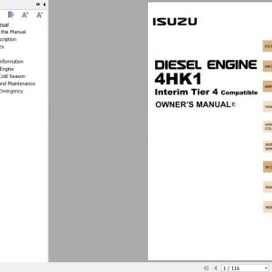 Sany Isuzu Engine 4HK1 Interim Tier 4 Compatible Owner Manual IDE 6420 EN 1