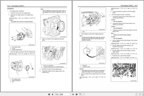 Sany Isuzu Engine 4HK1 Interim Tier 4 Compatible Workshop Manual IDE 2620 EN 2