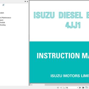 Sany Isuzu Engine 4JJ1 Instruction Manual IDE 6230 EN 1