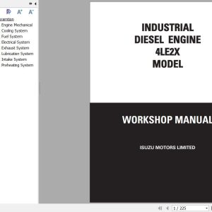 Sany Isuzu Engine 4LE2X Workshop Manual IDE 2450 EN 1