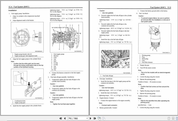 Sany Isuzu Engine 6HK1 Interim Tier 4 Compatible Workshop Manual IDE 2610 EN 2