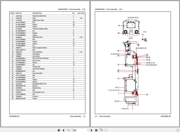 Sany Milling Machine SCM2000C 8S Parts Book XB0220CA0056 EN 1