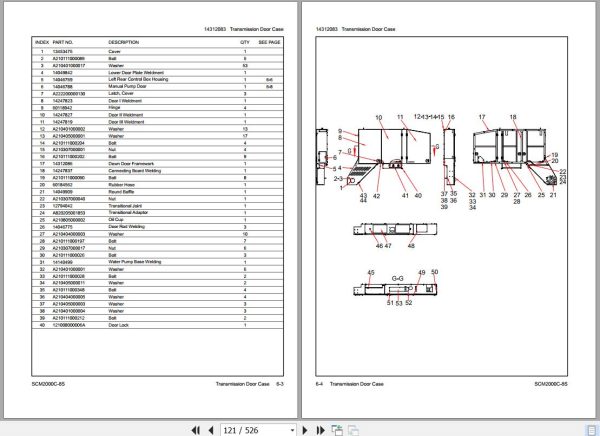 Sany Milling Machine SCM2000C 8S Parts Book XB0220CA0056 EN 2