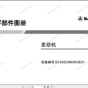 Sany Mitsubishi Engine D06FRC TAA 147kW Parts Manual SY245C9M3KHE01 EN ZH