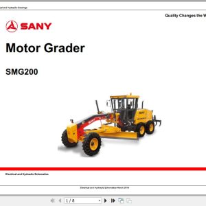 Sany Motor Grader SMG200 Electrical and Hydraulic Schematic EN