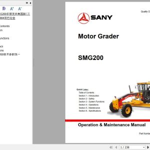 Sany Motor Grader SMG200 Operation and Maintenance Manual M163 09072016 EN
